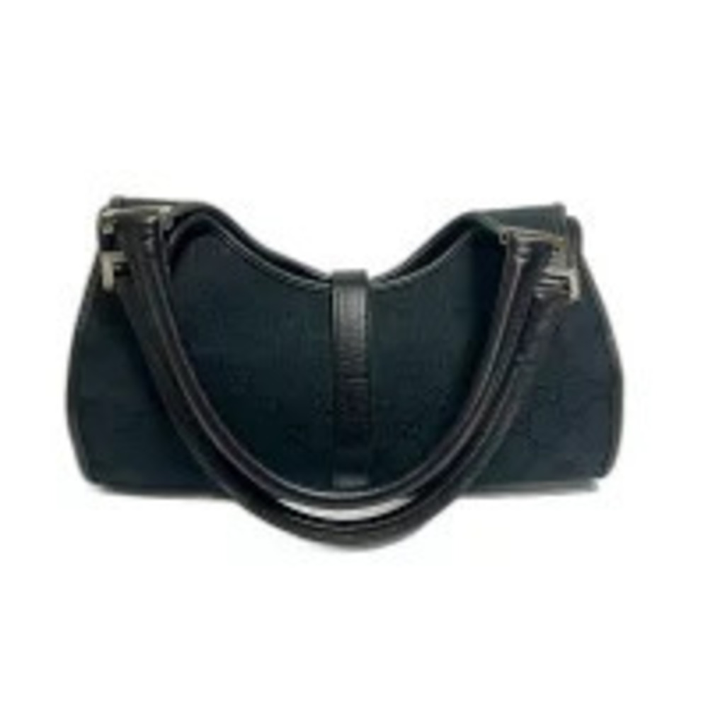 Gucci Jackie shoulder bag curved hobo silhouette signature piston black